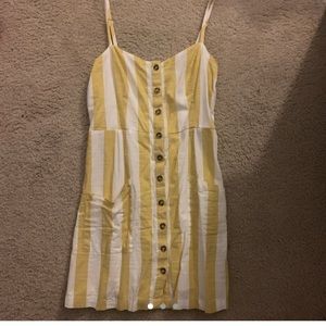 yellow and white dress